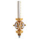 Pastorale con asta in ottone dorato s4