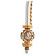 Pastorale con asta in ottone dorato s6