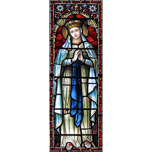 Pegatinas para vidrios Virgen coronada 10,5 x 30cm. 1