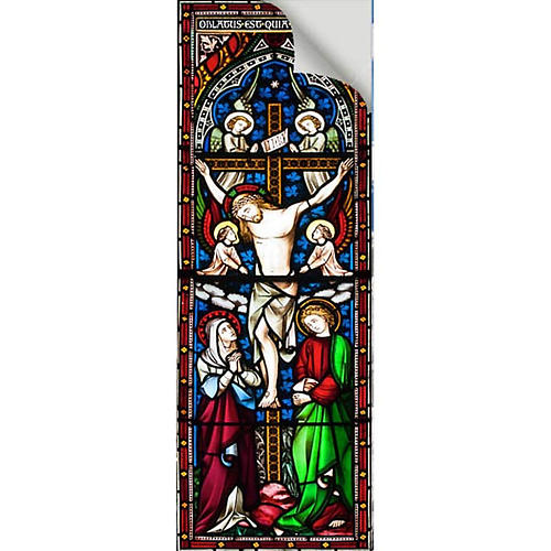 Aufkleber Kruzifix mit Engeln 10,5 x 30 Zentimeter 2