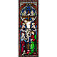 Vitrophanie Crucifixion avec anges, 10.5x30 cm s1