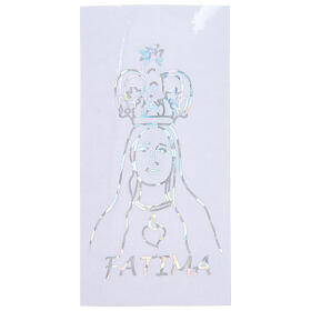 Prismen-Aufkleber fűr Glas mit Muttergottes von Fatima, 6 x 12 cm