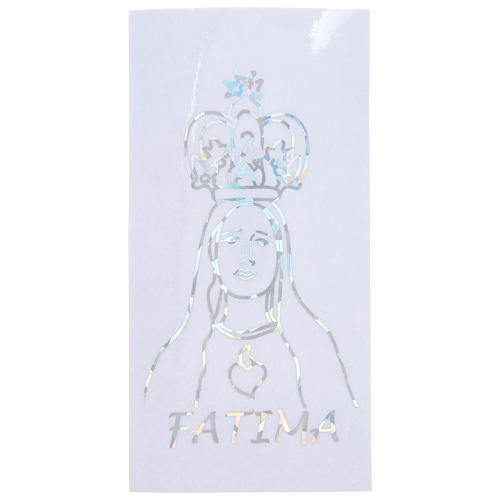 Prismatic sticker for glass Our Lady of Fatima 6x12 cm 1
