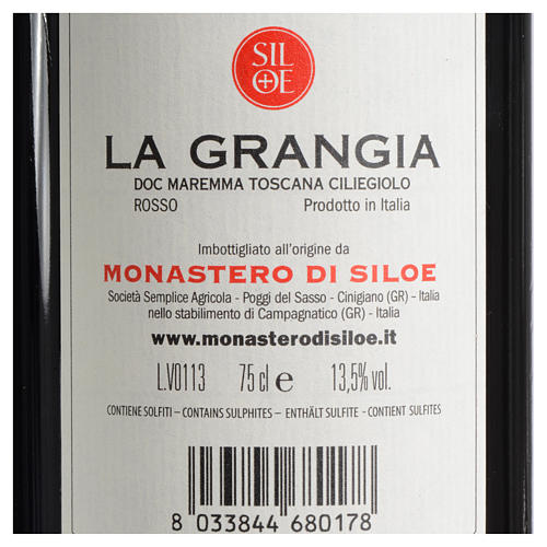 Vin 'La Grangia' DOC Maremme Toscane Ciliegiolo rouge Siloe 2021 2