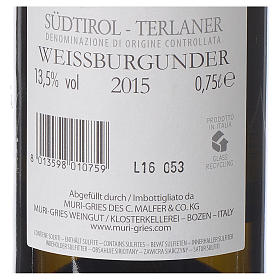 Vino Pinot Bianco di Terlano DOC 2021 Abbazia Muri Gries 750 ml