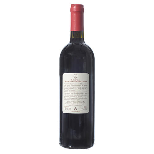 Vin rouge toscan Borbotto 750 ml cuvée 2013 2