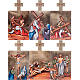 Cuadros estaciones Vía Crucis 15 piezas madera s5