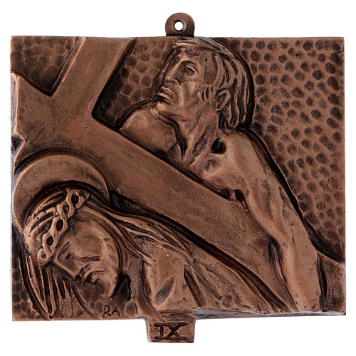 Way of the Cross in hammered bronze, 15 stations 9