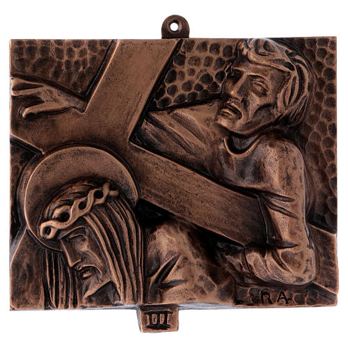 Way of the Cross in hammered bronze, 15 stations 3