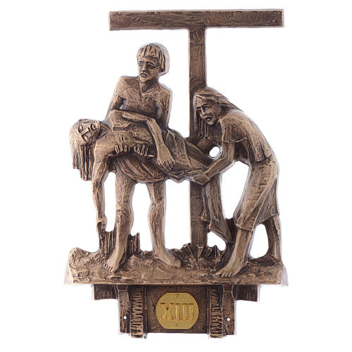 Stations of the Cross in bronze, 14 stations 13