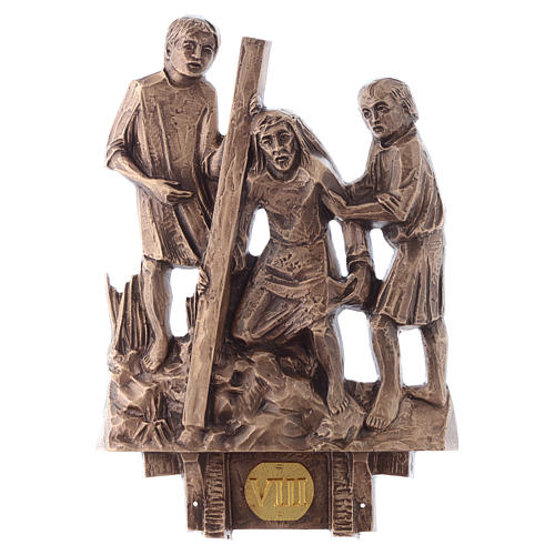 Stazioni Via Crucis 14 quadri bronzo 8