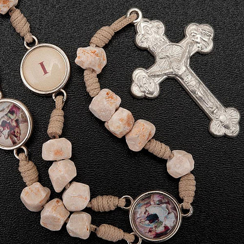 Chaplet Way of the Cross Medjugorje white stone 4