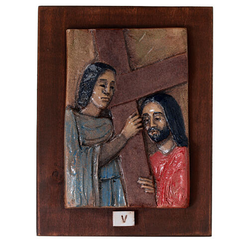 Way of the Cross in majolica, 14 stations 7