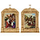 Way of the Cross in wood decorated with columns, 15 stations s10