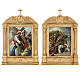 Stations of the Cross in wood decorated with columns, 15 stations s11