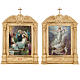 Stations of the Cross in wood decorated with columns, 15 stations s14