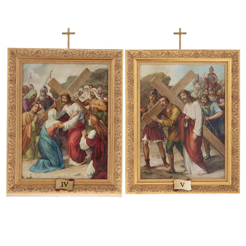 Way of the Cross in printed wood, 15 stations 10