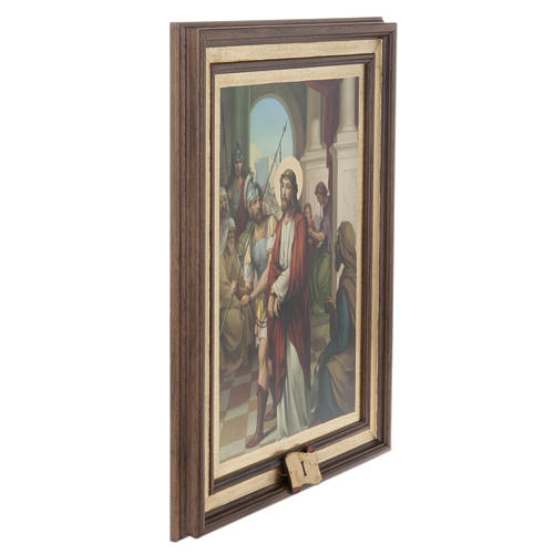 Stations of the Cross printed on wood, 15 stations 4