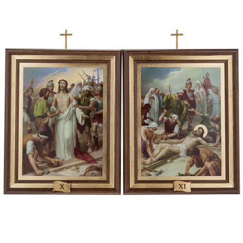 Stations of the Cross printed on wood, 15 stations 11