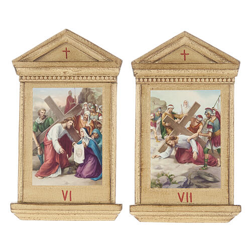 Via Crucis altar de madera XV estaciones 8