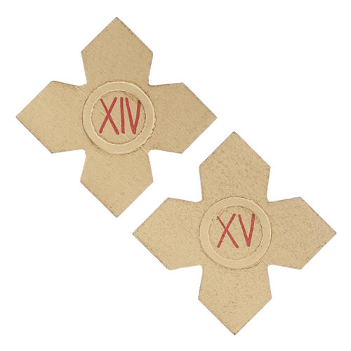 Crosses with numerals for Stations of the Cross 15 pcs 9