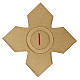 Via Crucis: 15 cruces doradas numeradas madera s1