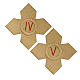 Via Crucis: 15 cruces doradas numeradas madera s4