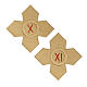 Via Crucis: 15 cruces doradas numeradas madera s7