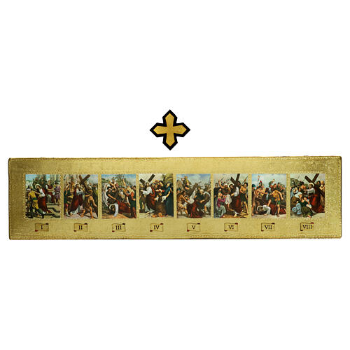 Vía Crucis 15 estaciones en bordes decorados 1