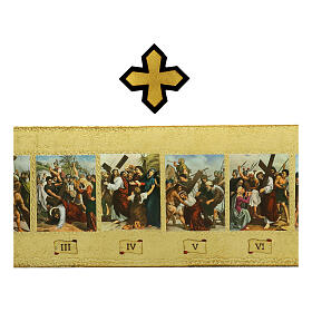 15 Stations of the Cross on 2 wooden boards