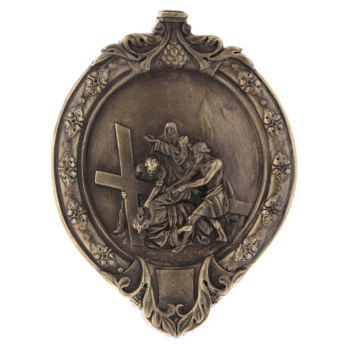 14 Stations of the Cross in wood paste and bronze 8
