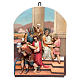 Vía Crucis 15 estaciones clásica en relieve pasta de madera s1