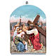 Vía Crucis 15 estaciones clásica en relieve pasta de madera s11