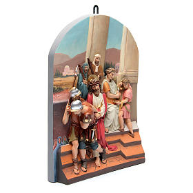 15 Stations of the Cross in relief in wood paste