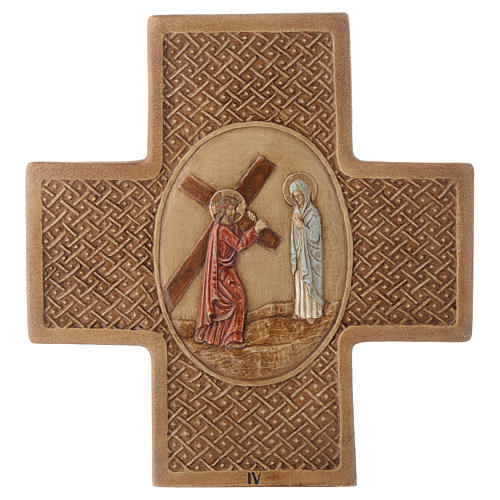 Stations of the cross in stone 22,5cm by Bethleem, 15 stations 4