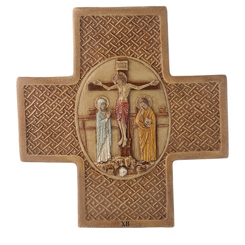 Stations of the cross in stone 22.5cm by Bethleem, 15 stations 12
