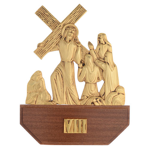 Way of the Cross in brass, 24x30 on capital - 15 stations 10