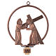 Way of the cross in copper plated bronze, 15 round stations. s4