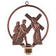 Vía Crucis 15 estaciones redonda en bronce cobrizo s2