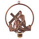 Vía Crucis 15 estaciones redonda en bronce cobrizo s3