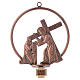 Vía Crucis 15 estaciones redonda en bronce cobrizo s6