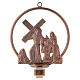 Vía Crucis 15 estaciones redonda en bronce cobrizo s8