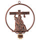 Vía Crucis 15 estaciones redonda en bronce cobrizo s13
