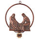Vía Crucis 15 estaciones redonda en bronce cobrizo s14