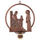 Way of the cross in copper plated bronze, 15 round stations s1