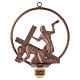 Way of the cross in copper plated bronze, 15 round stations s9