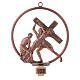 Way of the cross in copper plated bronze, 15 round stations s11