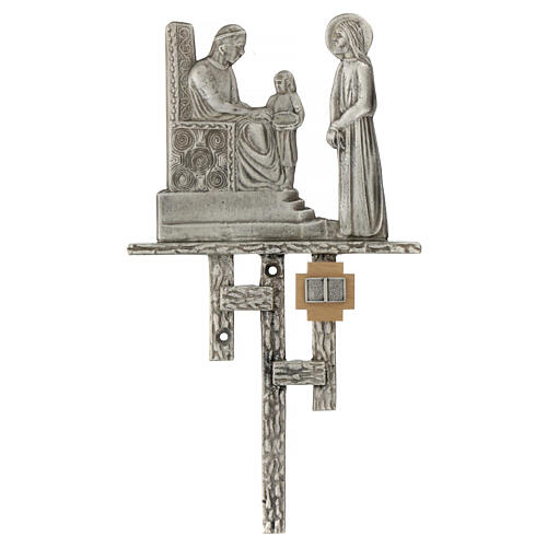Way of the cross in silver-plated brass, 15 stations 1