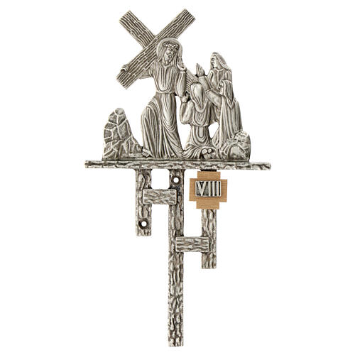 Way of the cross in silver-plated brass, 15 stations 9