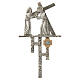Way of the cross in silver-plated brass, 15 stations s5